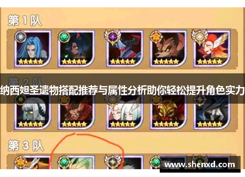 纳西妲圣遗物搭配推荐与属性分析助你轻松提升角色实力